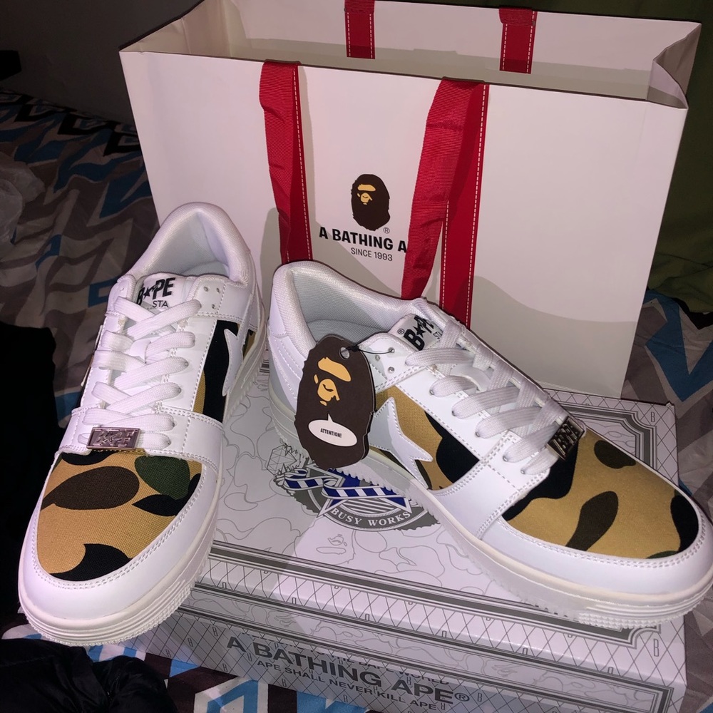 BAPE STA 1ST CAMO BAPE STA LOW M1 MENS
